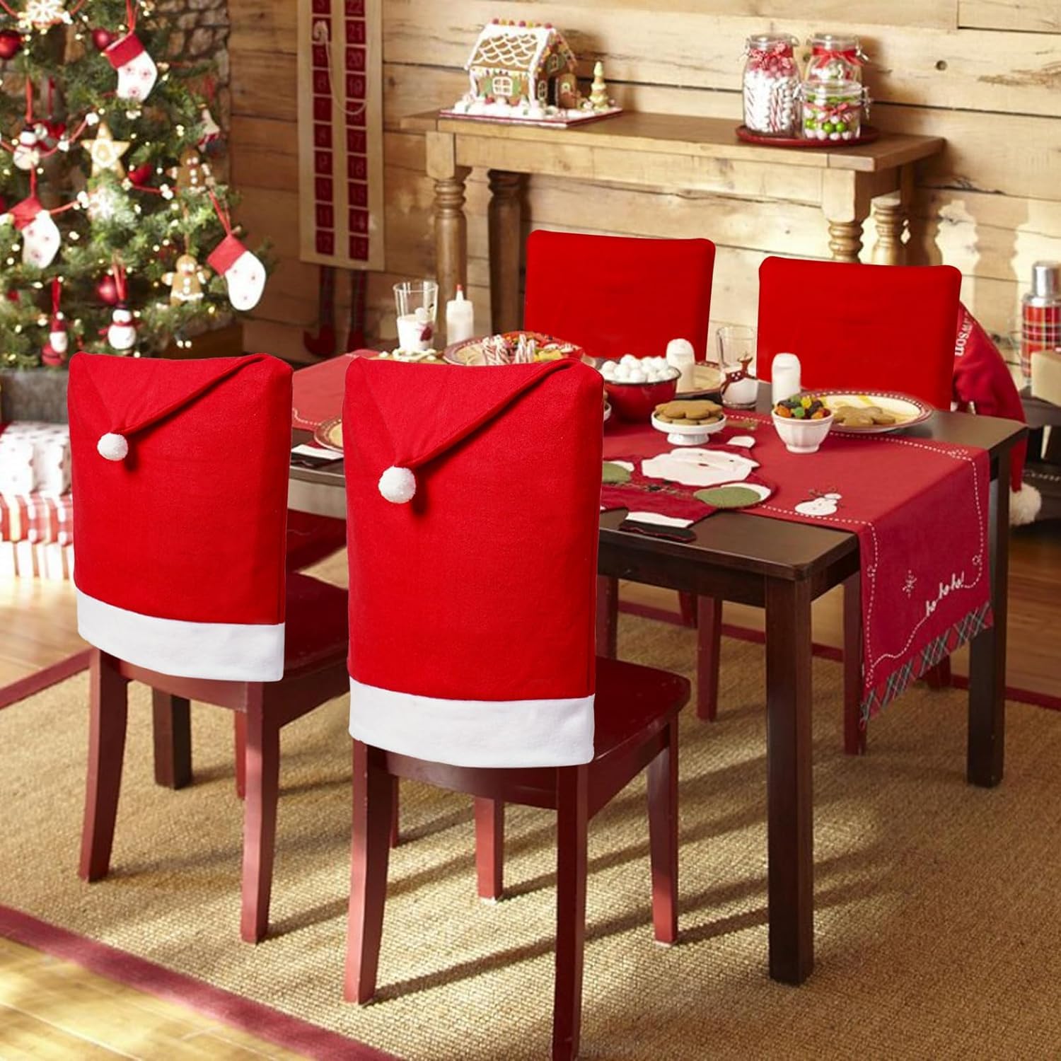 Christmas Chair Covers Red and White The Purple Tree