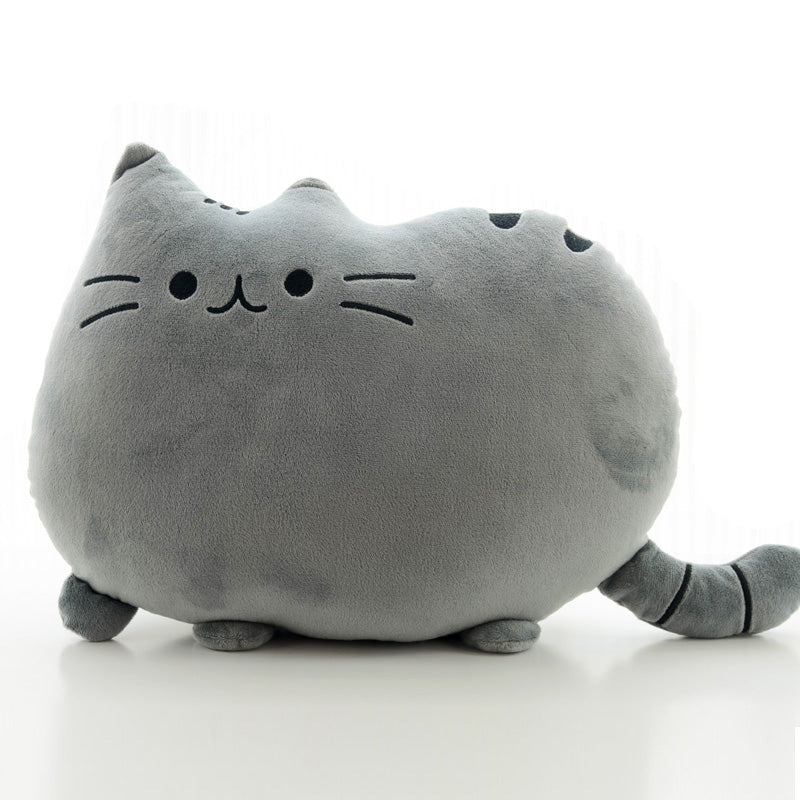 Pusheen plush toy - grey: A cute grey Pusheen plush toy, perfect for cuddling and displaying as a delightful addition to any collection.