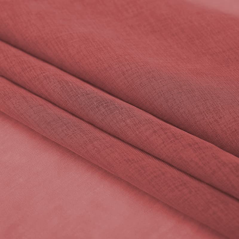 Up-close view of rich red fabric.
