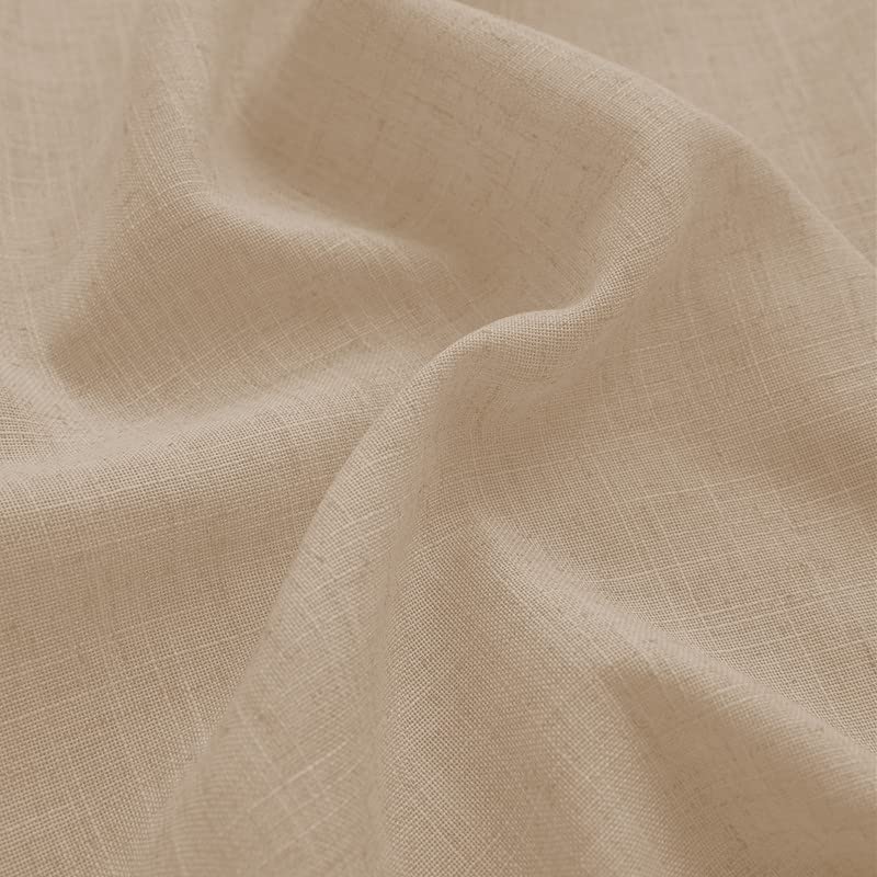 Light tan plain linen fabric texture