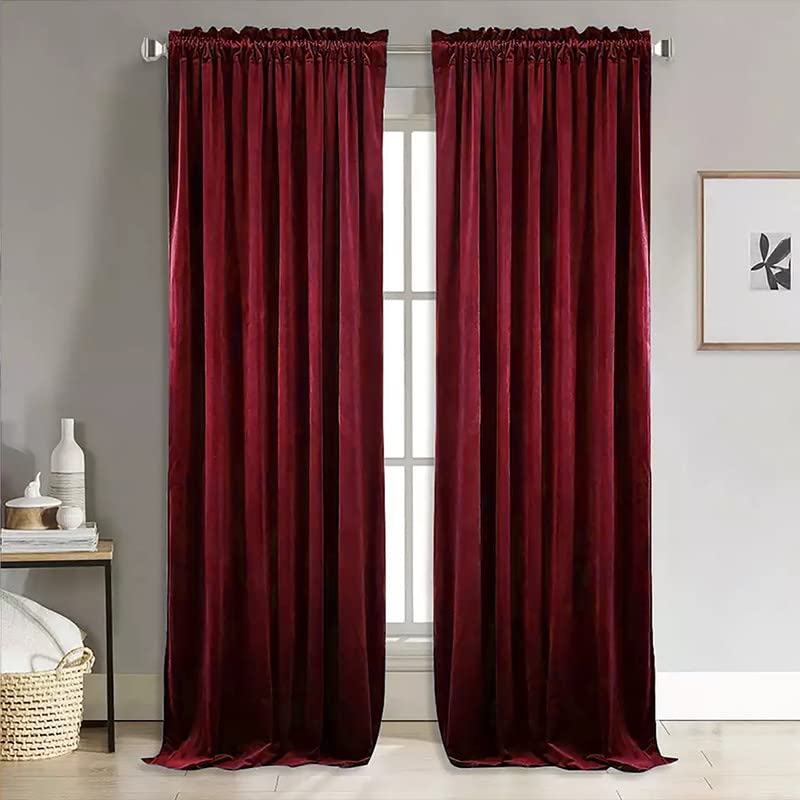 Various shades of red velvet fabric displayed in different colors.