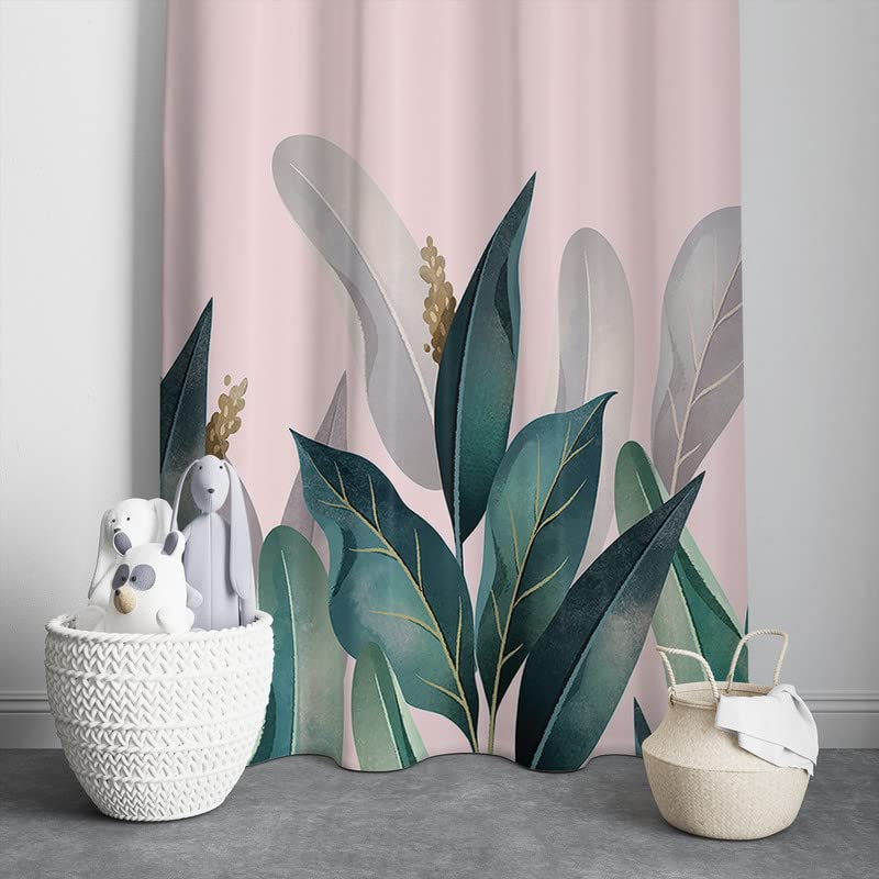 Exotic tropical leaves curtain bringing a fresh and natural vibe to your room.