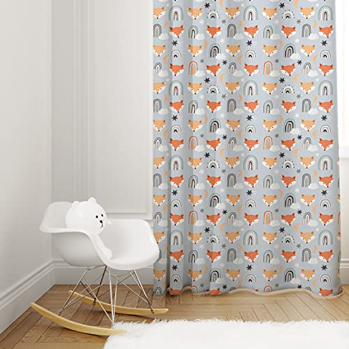 Enhance your space with a stylish curtain showcasing a fox motif.