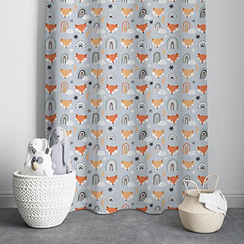 Decorative curtain featuring a charming fox design.