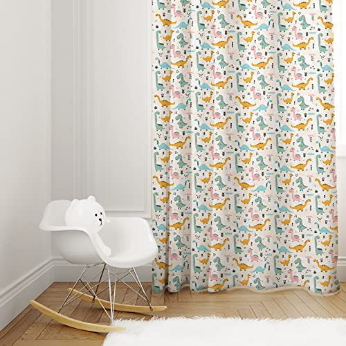 Cute Dinos Printed Kids Curtains