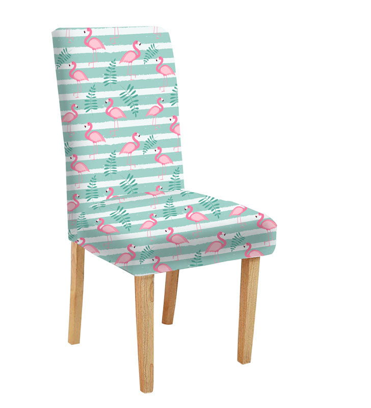 Brighten up your space with a chair featuring a playful flamingo design.