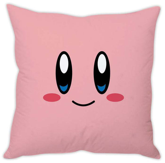  Kids Cushion Cover: Pink pillow with a smiling face, great for little ones.