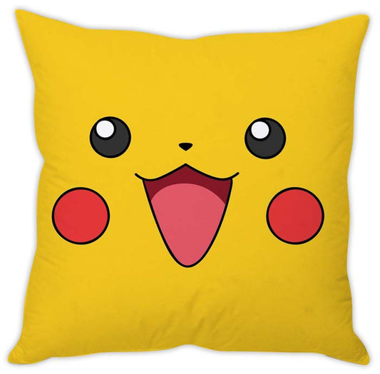 Children's cushion cover with Pikachu design, perfect for Pokemon fans.