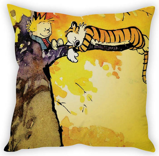 Calvin and Hobbes engaging in imaginative adventures with a touch of humor and friendship.