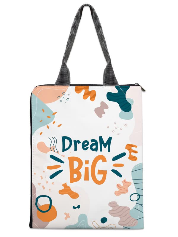 Dream big quote print on Documents holder file bag vertical image