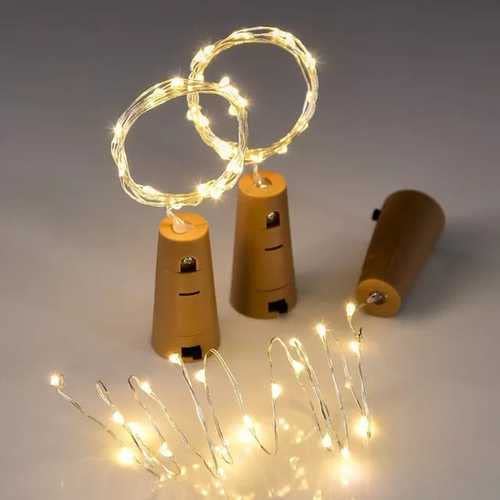 Add a touch of sparkle to your space with this 12pcs LED wine bottle light string lights.
