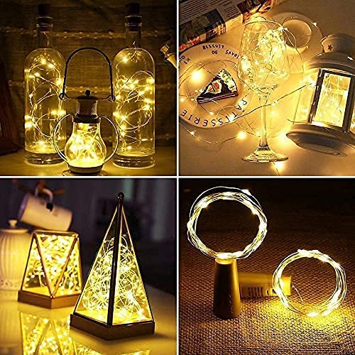 Enhance your decor with these 12pcs LED wine bottle light string lights for a touch of elegance.