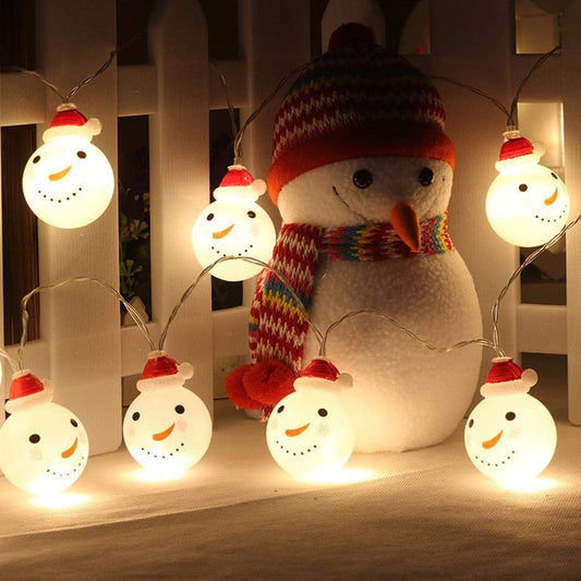 Red Snowman LED Lights