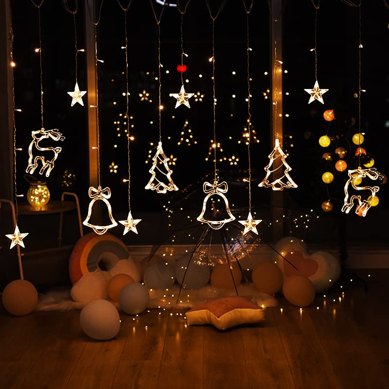 Christmas Reindeer LED Curtain Lights