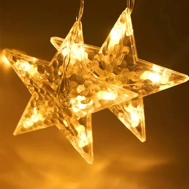  Decorative star lights on a string, ideal for creating a cozy and whimsical atmosphere in your space.