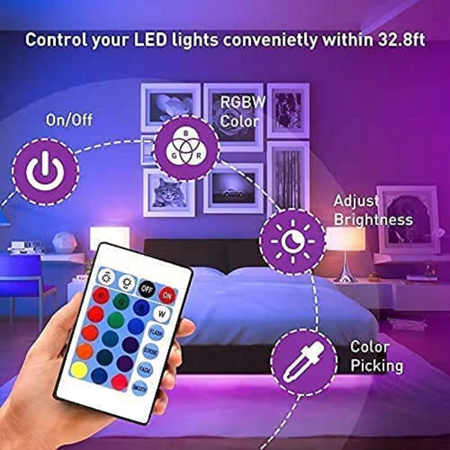 Remote control operated light.