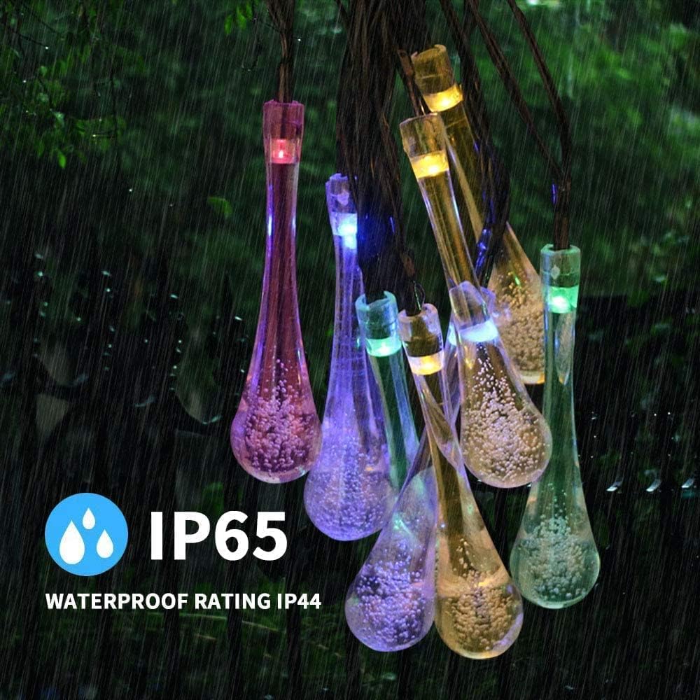 Solar LED light string lights perfect for outdoor gatherings and parties.