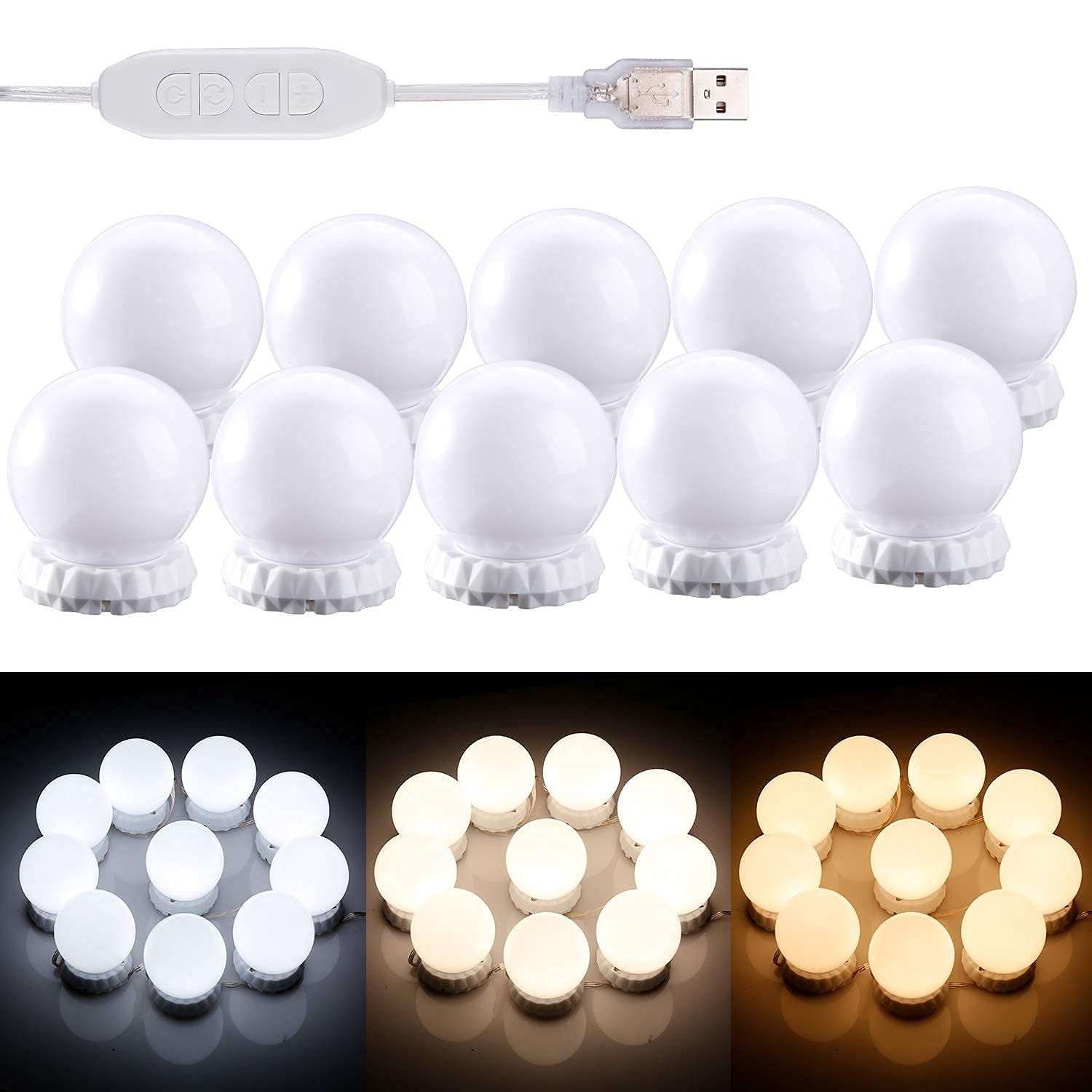 10 LED ball light bulbs for stylish home decor.