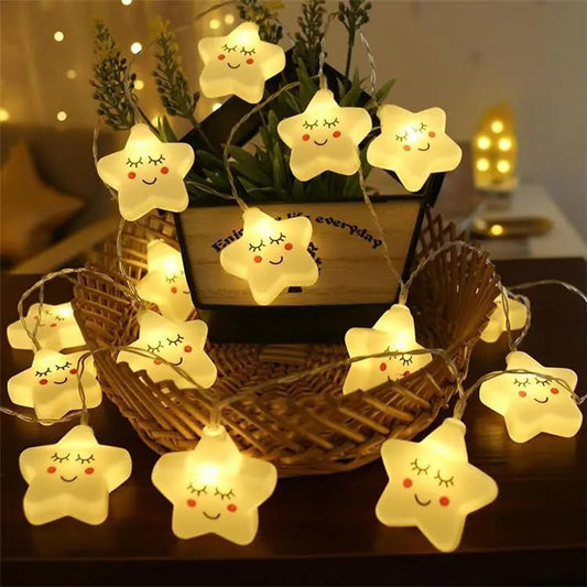 Smiling Star 14 LED String Light