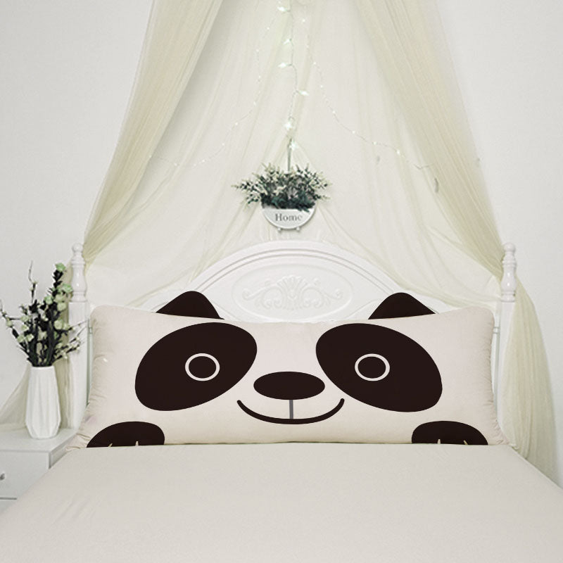  Cute panda face pillow, perfect for adding a touch of whimsy to your home decor.