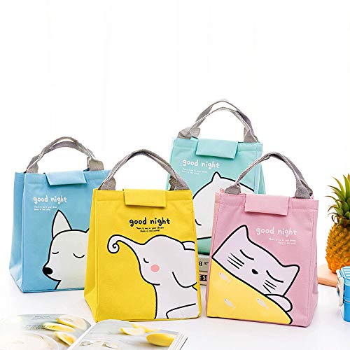 Cute aimal prints heat insulated lunch bags for office