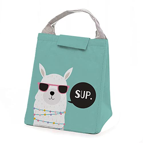 Cool alpaca print insulated lunch bag