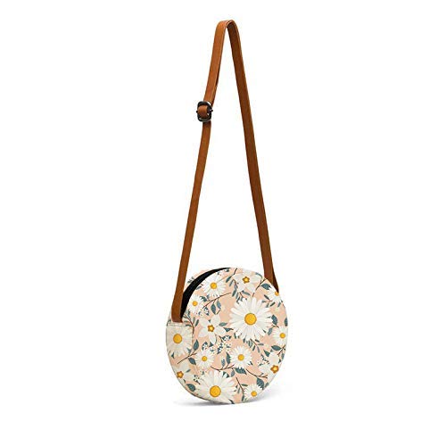 Round sling bag with cute floral prints long view