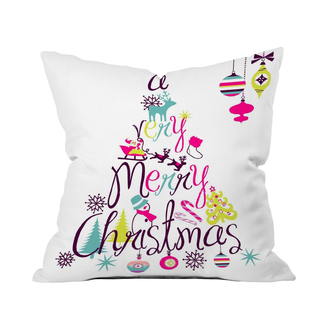 A cozy throw pillow featuring a festive design, perfect for adding holiday cheer to your home this Christmas season.

