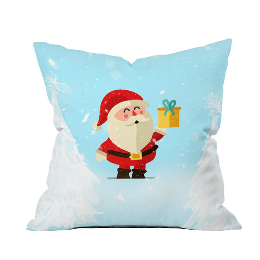 Santa Claus-themed Christmas throw pillow featuring a festive design, perfect for holiday home decor.

