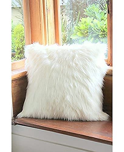 White Faux Fur Cushion