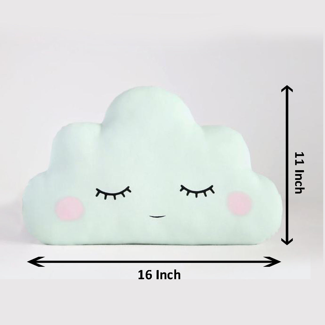 2. Adorable cloud pillow featuring eyes and eyelashes, adding a whimsical touch to any room.