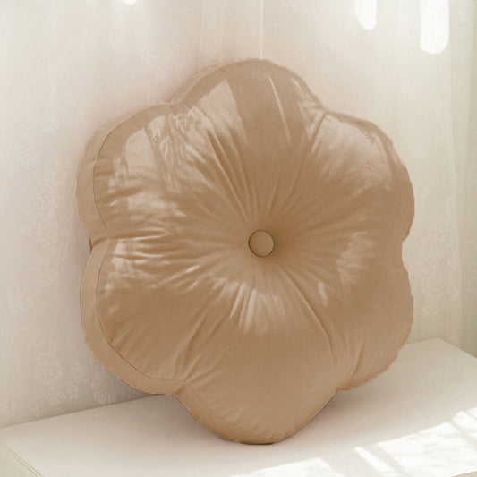  flower cushion on white table, adding a pop of color to your decor.