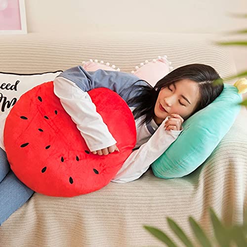 Soft kids' pillow designed as cute fruit, ideal for children's relaxation.