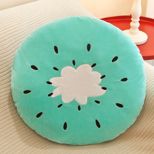 A cozy round pillow featuring a fluffy cloud design. Perfect for adding a touch of dreaminess to any space.