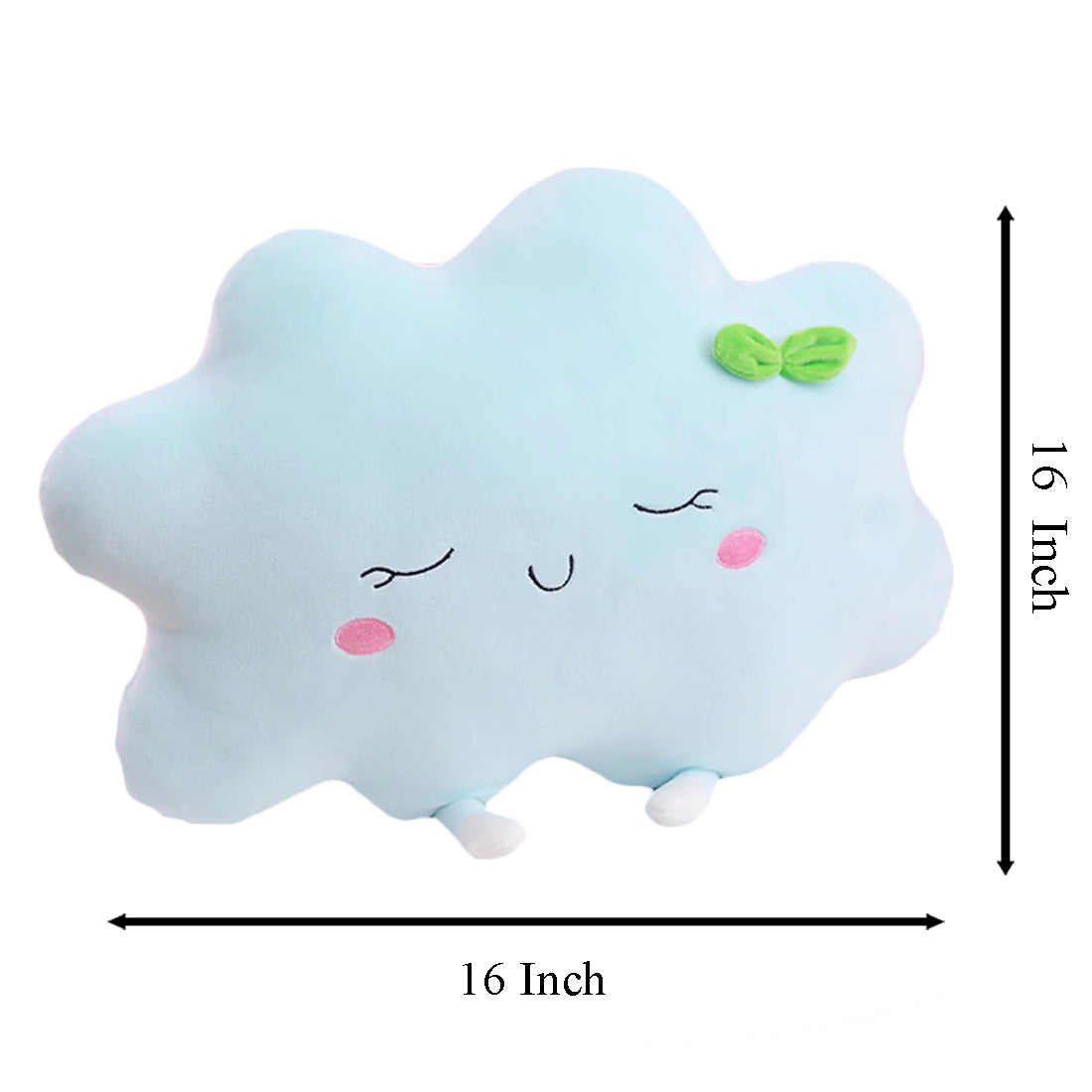 4. Blue cloud-shaped pillow displayed on a table, a delightful decorative item for your home.