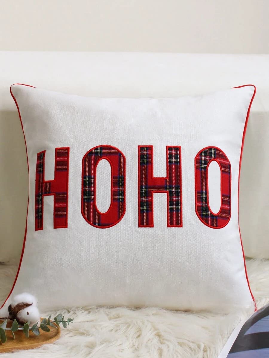  A chair holding a pillow with the word "hoh" written on it.