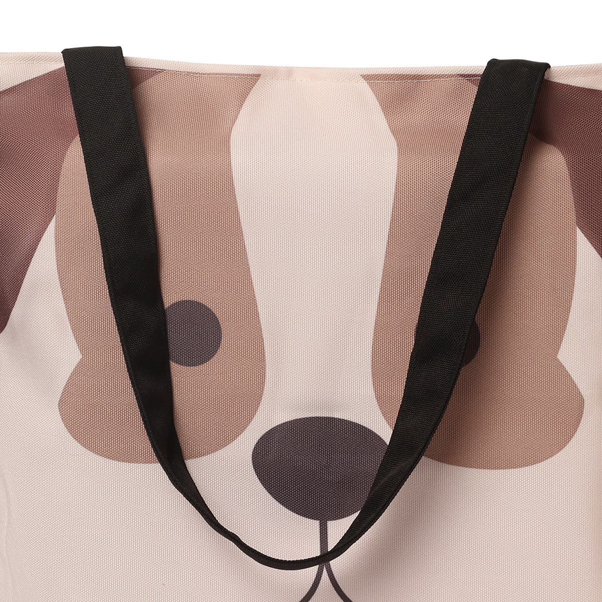 Chic tote bag showcasing a charming dog face print, a must-have for dog lovers.