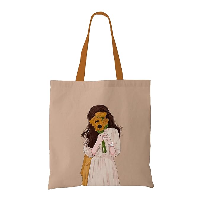 Shy Girl Canvas Tote Bag