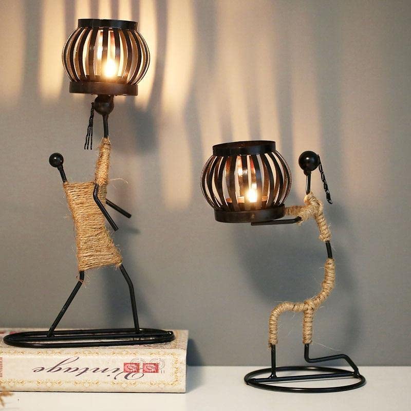  Contemporary lamp design with a metal cage, enhances the ambiance of any space.