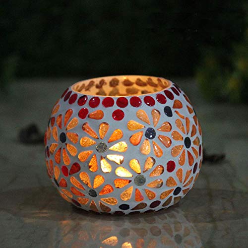 Glass Mosaic Tealight Candle Holder