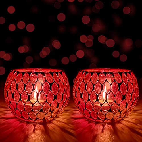 Morrocan Glass Mosaic Tealight Candle Holders