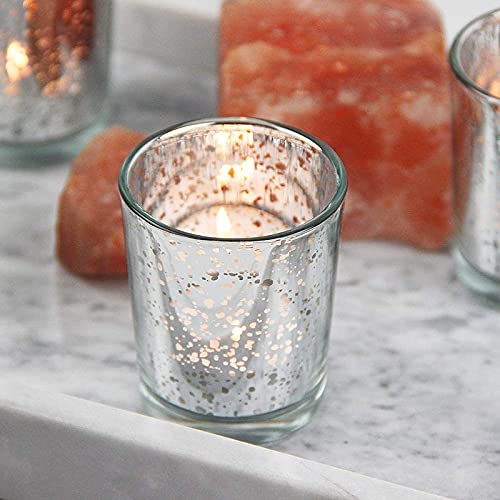  Stylish silver votive candle holders, great for enhancing the ambiance of any space