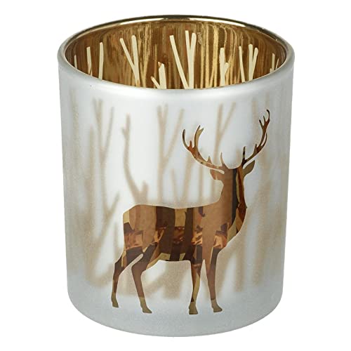 Reindeer Glass Tealight Holders