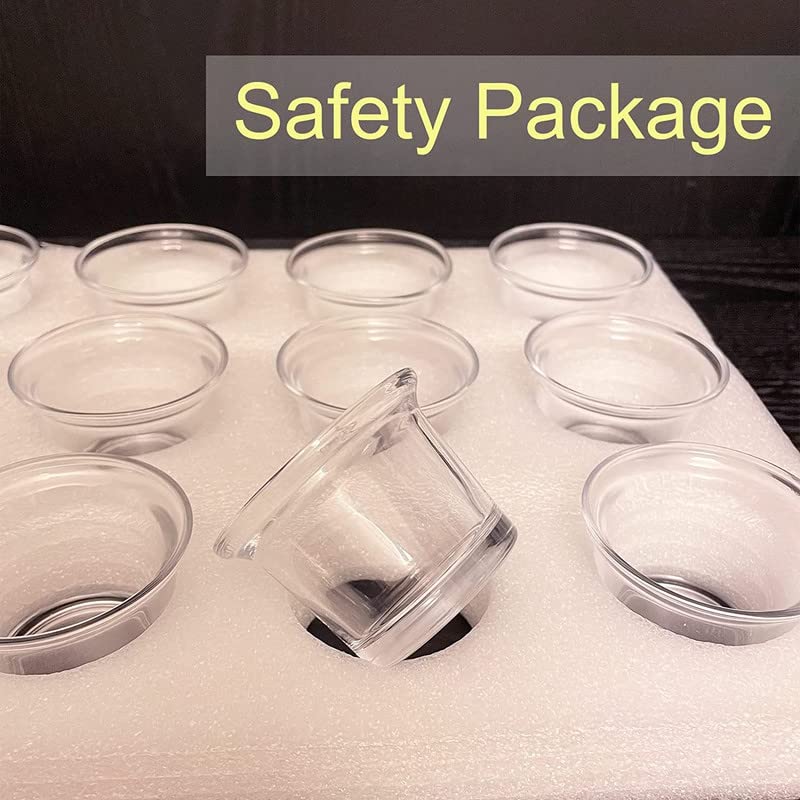 Safety package for glass candle holders, featuring fireproof materials and safety guidelines.