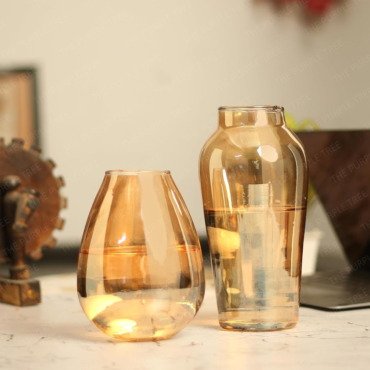 Pair of vases displayed.